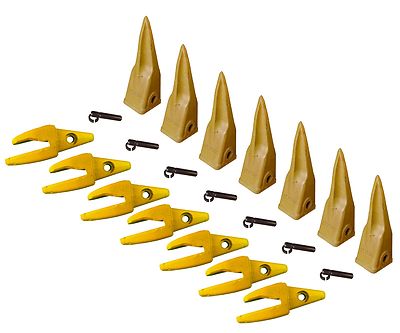 7- CAT Style J200 Backhoe Bucket Shank 3/4'' Lip, Rock Teeth, 1U-3202TL, 119-3205