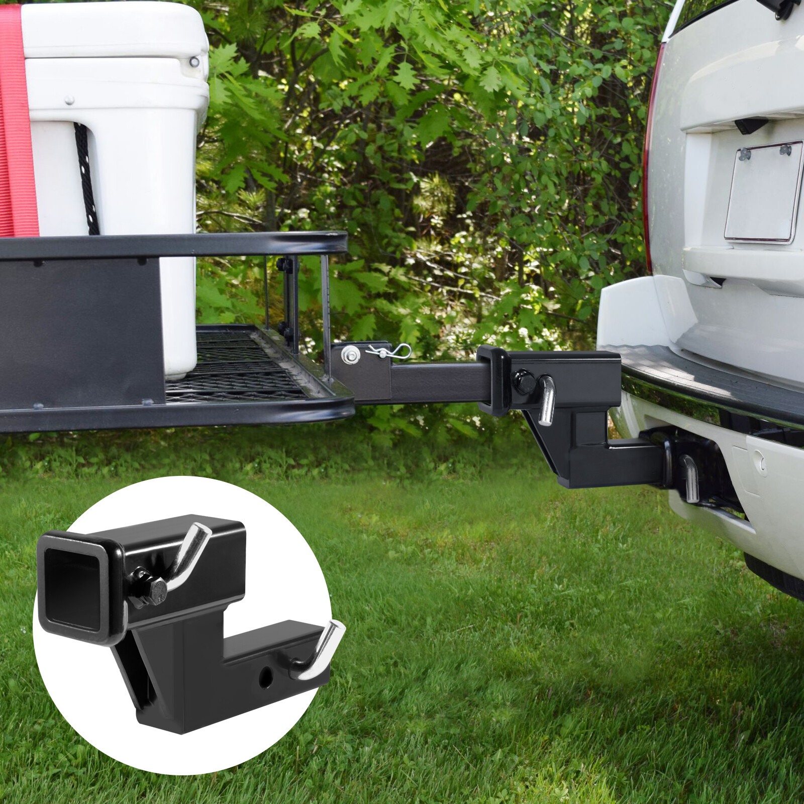 VEVOR Trailer Hitch Riser Tow Adapter Extender for 2" Receiver with 4