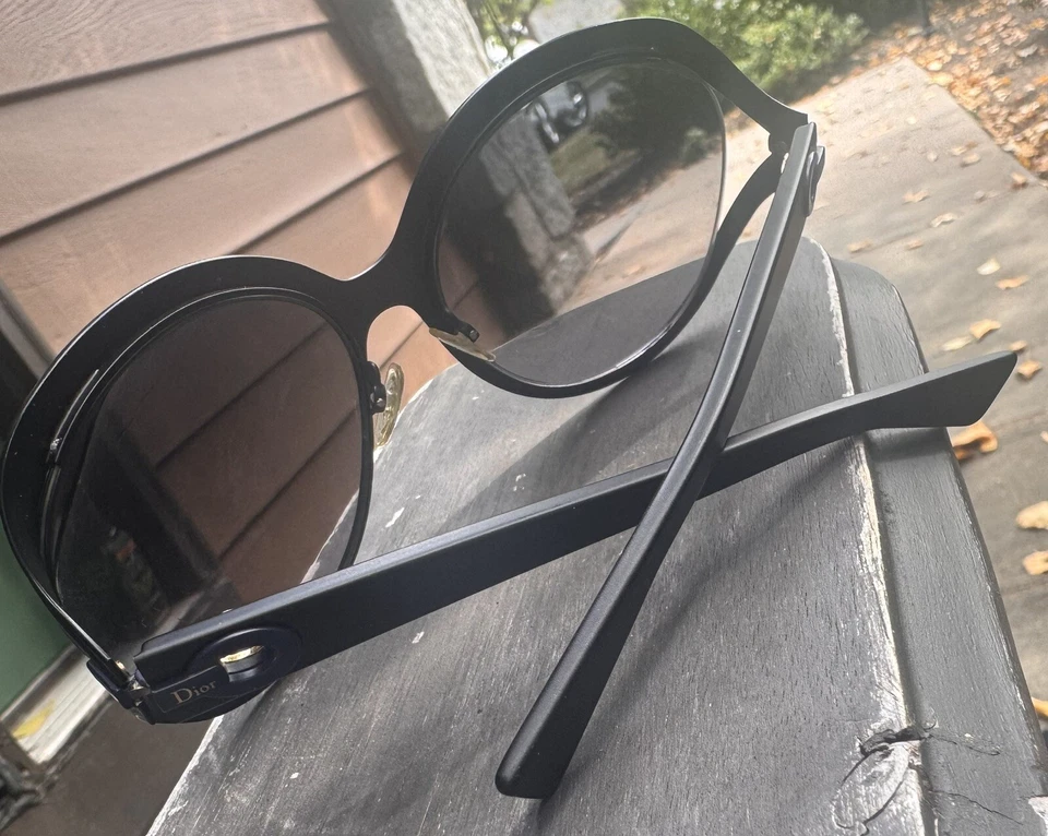 NUEVAS GAFAS DE SOL CHRISTIAN DIOR ELLE 1/S 6MT-HD NEGRAS/GRISES AUTÉNTICAS Foto 4 de 4