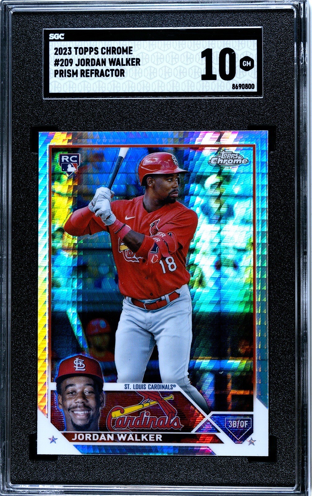 2023 Topps Chrome SGC 10 #209 Jordan Walker - Prism Refractor