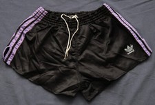 Short Adidas D5 Glanz Sprinter Nylon Shiny Silky Retro Vintage Sporthose anné...