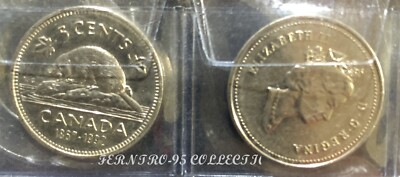 092] 1867-1992 Canada 5 Cents Beaver Nickel Double Date, High