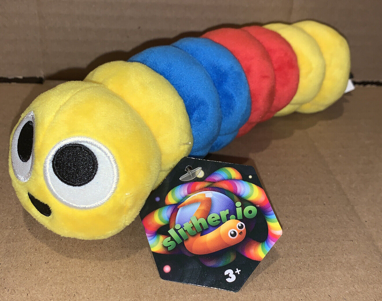 Slither IO Jumbo 24 Inch Bendable Plush Rainbow