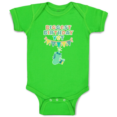 Baby Bodysuit Biggest Birthday Yet Style B Funny Cotton Boy & Girl Baby Clothes