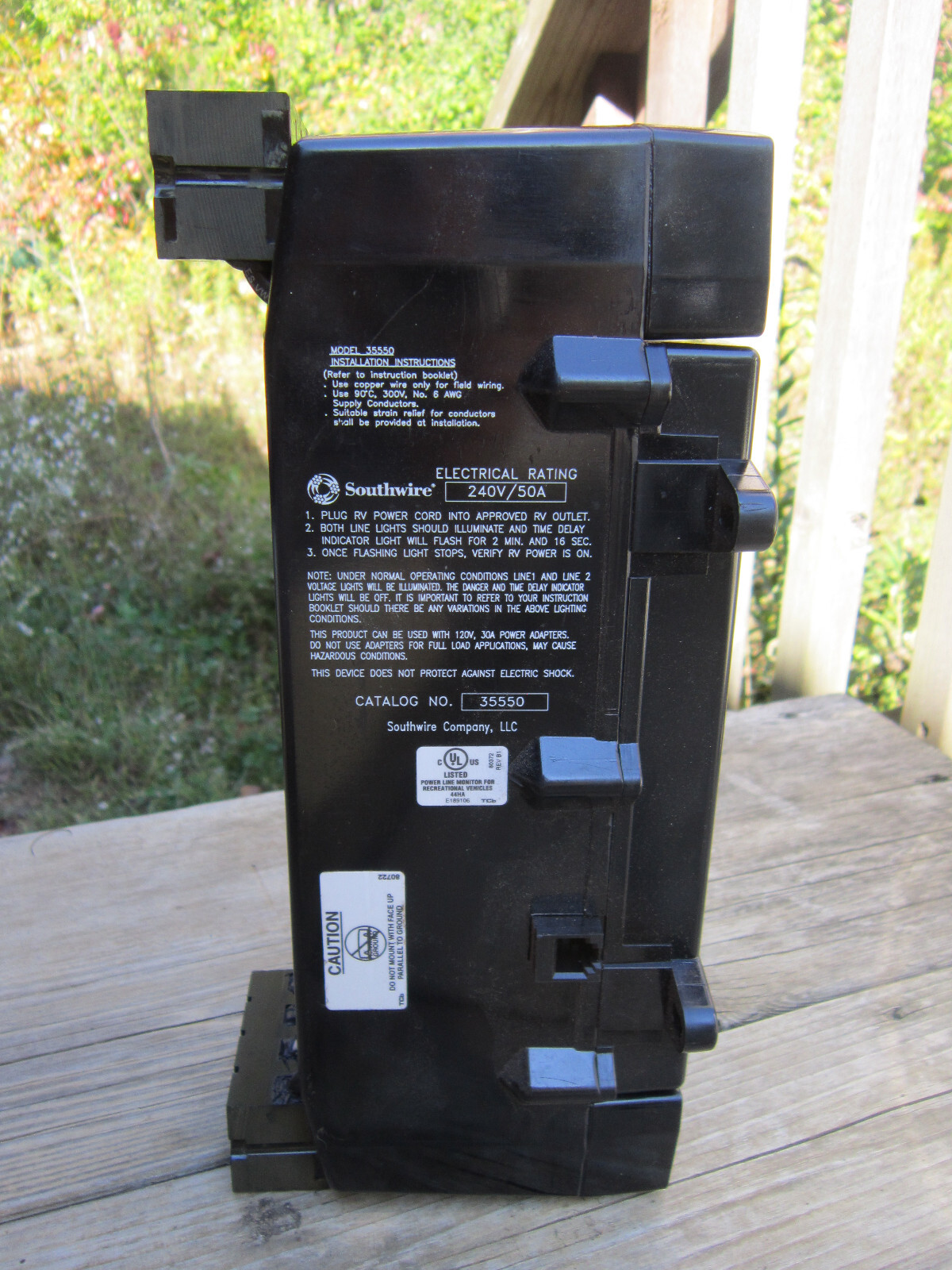 AS IS SouthWire 35530 120v 30a RV Power Protection, Surge Guard Surge