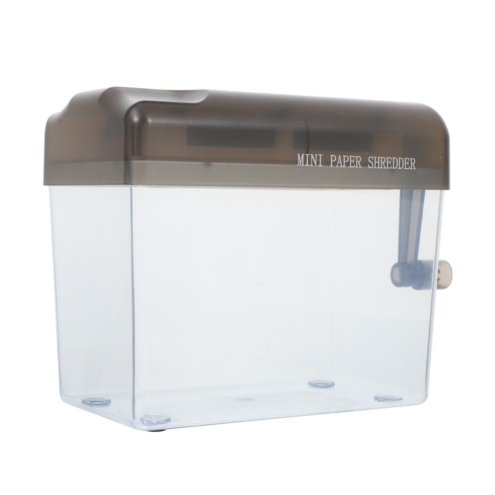 Hand Paper Shredder Hand-operated Transparent Portable Office-image