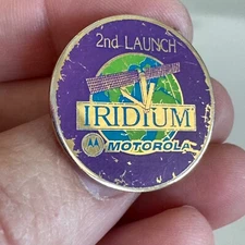 Vintage Motorola Iridium Satellite 2nd Launch Lapel Pin