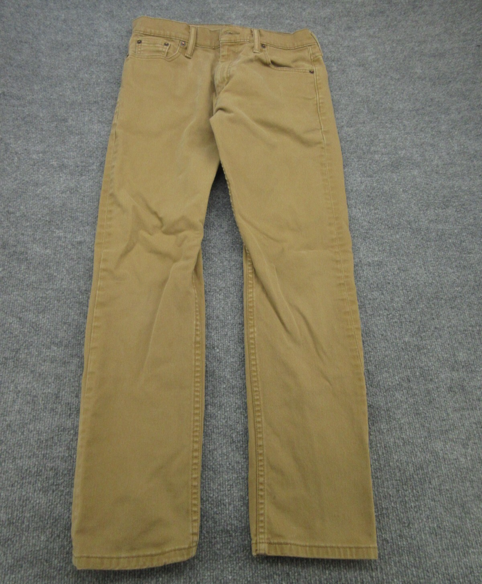 Levis 513 Jeans Mens 30x30 Brown Slim Straight Mid Rise Denim