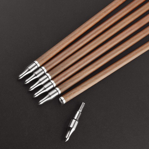 6/12x Carbon Arrows Feather 31" SP340 400 500 600 Compound Recurve Bow Hunting - Picture 5 of 12