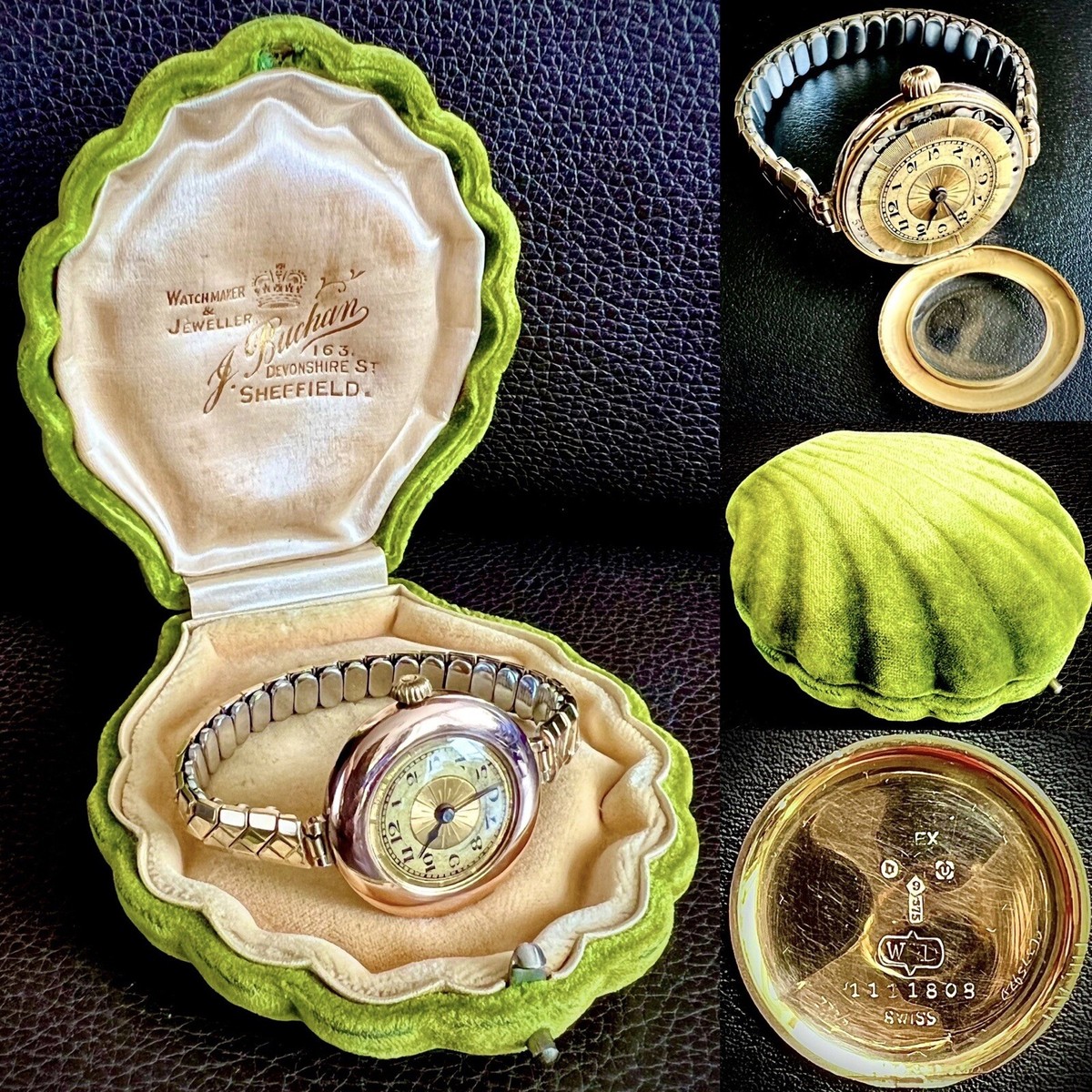 Extremely Rare Antique (1919) Collectible Ladies 9ct Gold “Rolex