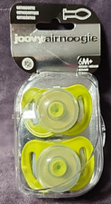 Joovy Airnoogie Baby Pacifier 6 months Medium Lime 2 pcs New in Package sealed