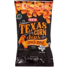 H-E-B Texas Corn Chips - Spicy BBQ, 10.5 oz