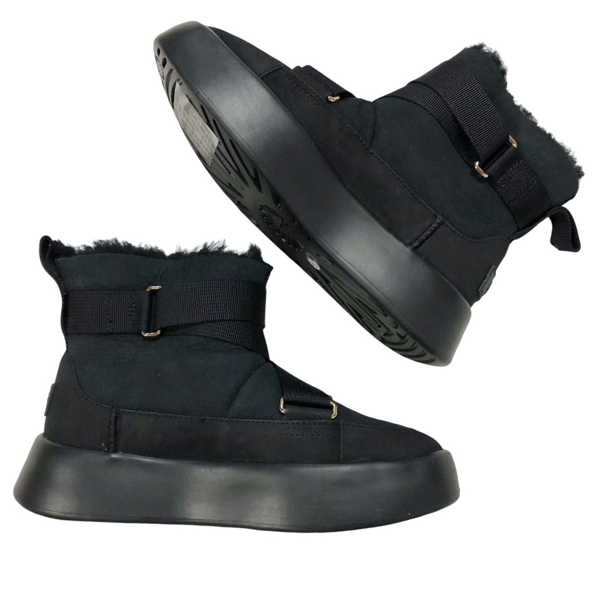 UGG Classic Boom Buckle Black Sneaker Boot Womens Size 5 | eBay