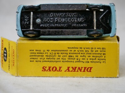 Dinky Toys France 24F - Peugeot 403 Familiale 1960 - Bleu - 1/43 - Neuve
