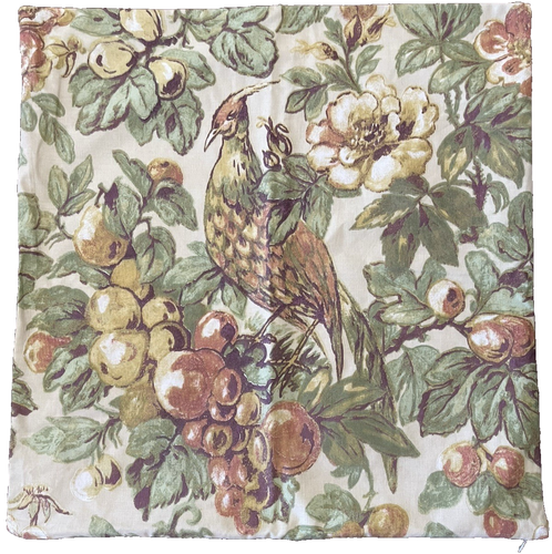 Pottery Barn Giorgetta Pheasant Bird Pillow Covers 24" Fruit Flowers - Picture 11 of 12