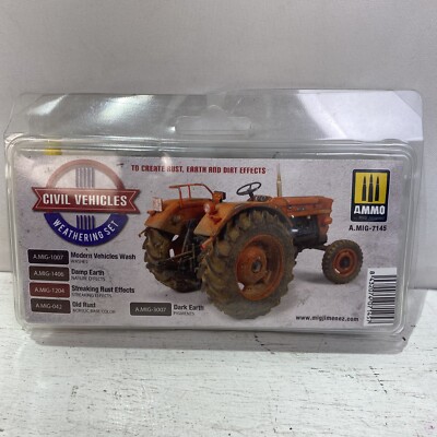 Ammo Mig Jimenez CIVIL VEHICLES WEATHERING SET AMIG7145 Rust, Earth (MUD) & Dirt
