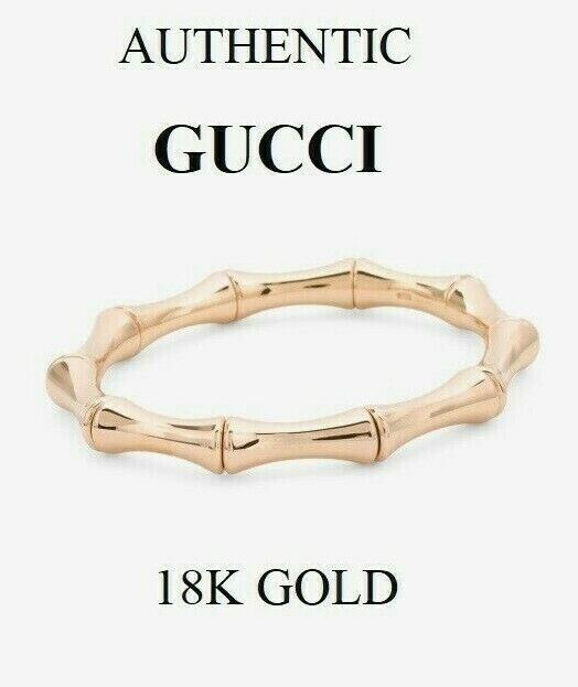 NIB GUCCI 18k Rose Gold Bamboo Small Stretch Bracelet 21.3g NIB GUCCI 18k Rose Gold Bamboo Small Stretch Bracelet 21.3g