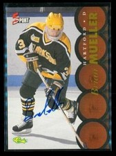 Vintage 1995 CLASSIC 5SPORT AUTOGRAPH Hockey Card BRIAN MUELLER Golden Knights C