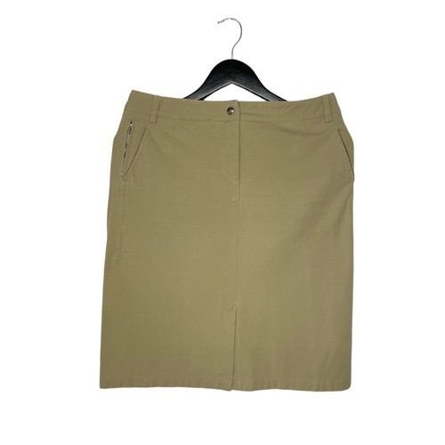 Jil Sander, Vintage Jil Sander Cargo Zip Pockets Straigh Pencil Knee Lenght Skirt 38 Beige