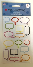 NEW Sealed MRS GROSSMAN’S STICKERS Captions BLURBS 2 Sheets ACID FREE