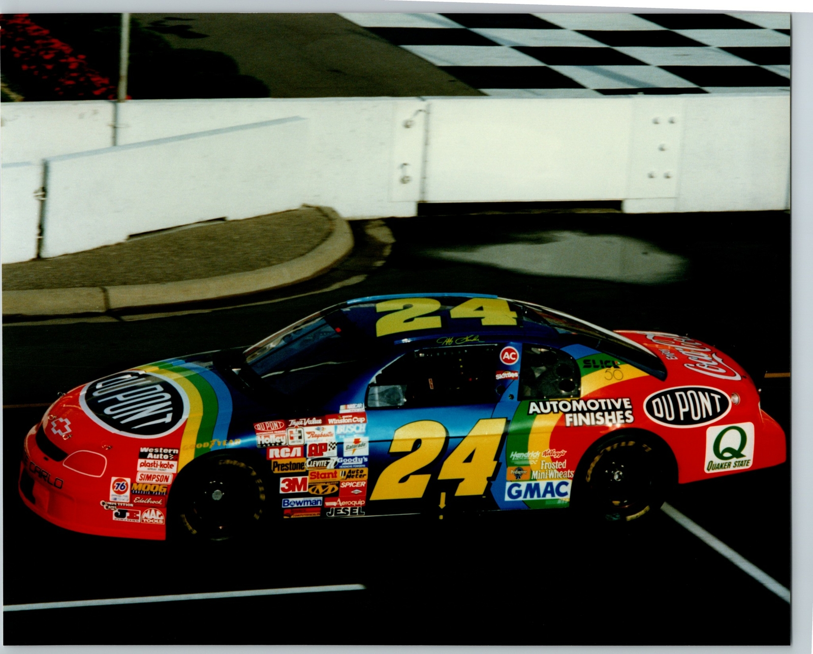 Jeff Gordon 24 1996 MIS Vintage AP Press Photo 8x10 Pit Road Side View