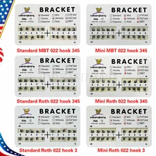 10 Packs Dental Orthodontic Brackets Braces Mini Roth MBT Slot.022 3-4-5 Hooks A