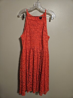 Torrid Womens Lace Lined High Neck Skater Halter Fit & Flare Red Lace Dress | eBay Torrid Womens Lace Lined High Neck Skater Halter Fit & Flare Red Lace Dress | eBay