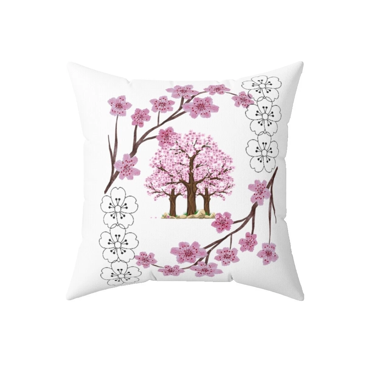 Asian 100% Polyester Square Almohadas de Decoración para el Hogar