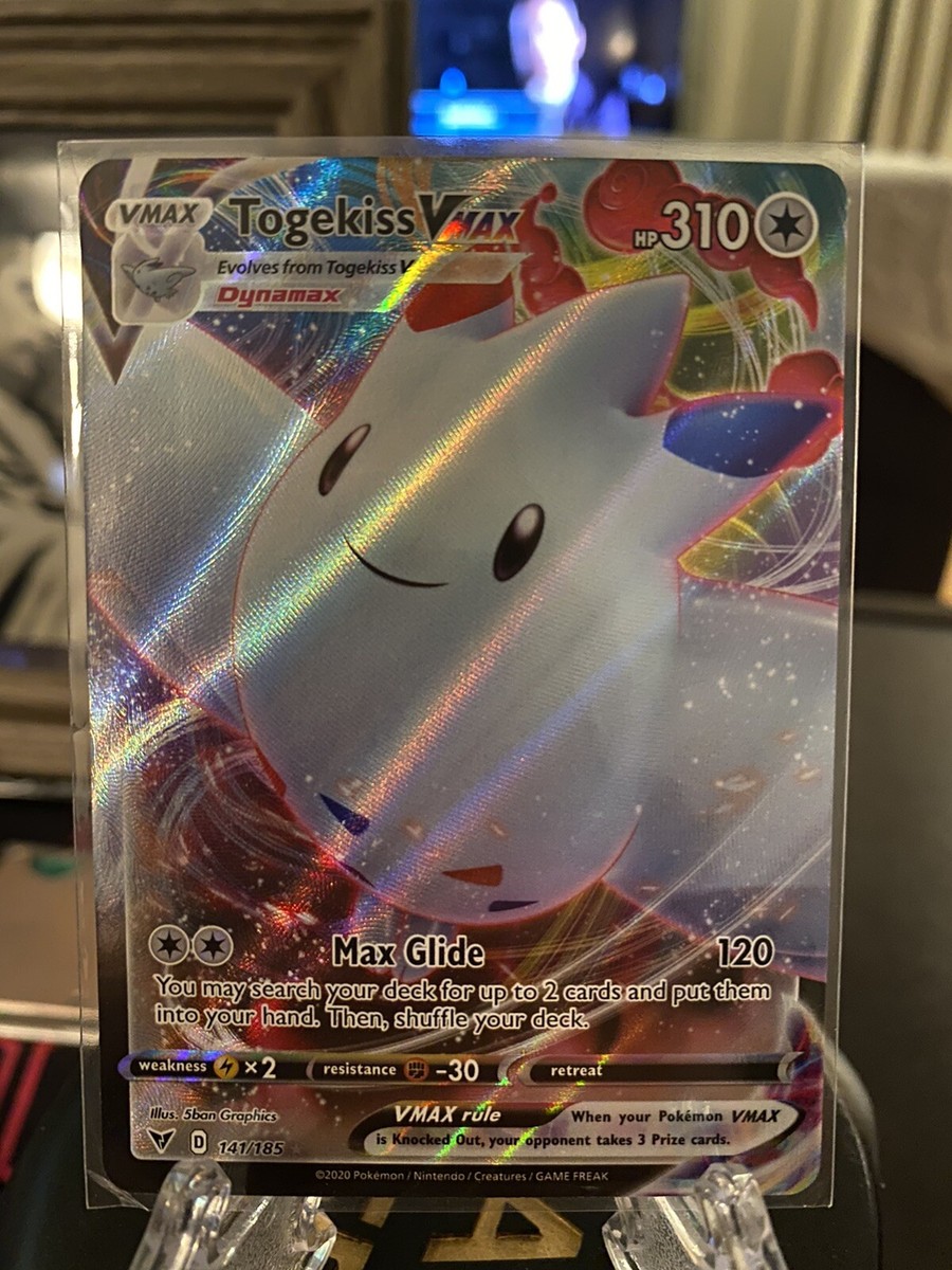 Pokmon TCG Togekiss VMAX Vivid Voltage 141/185 Ultra Rare Foil Holo Card NM