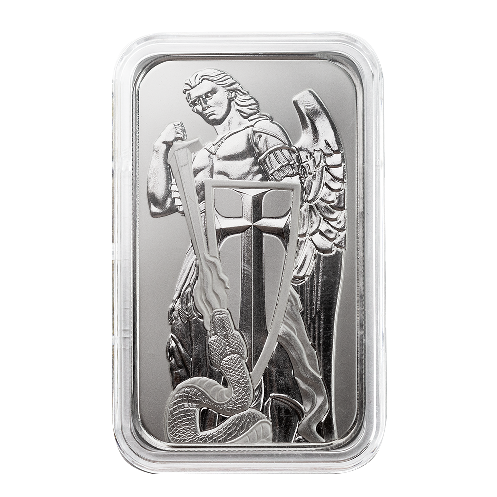 5 x 1 oz .999 Silver Bars - Scottsdale Mint Archangel Silver