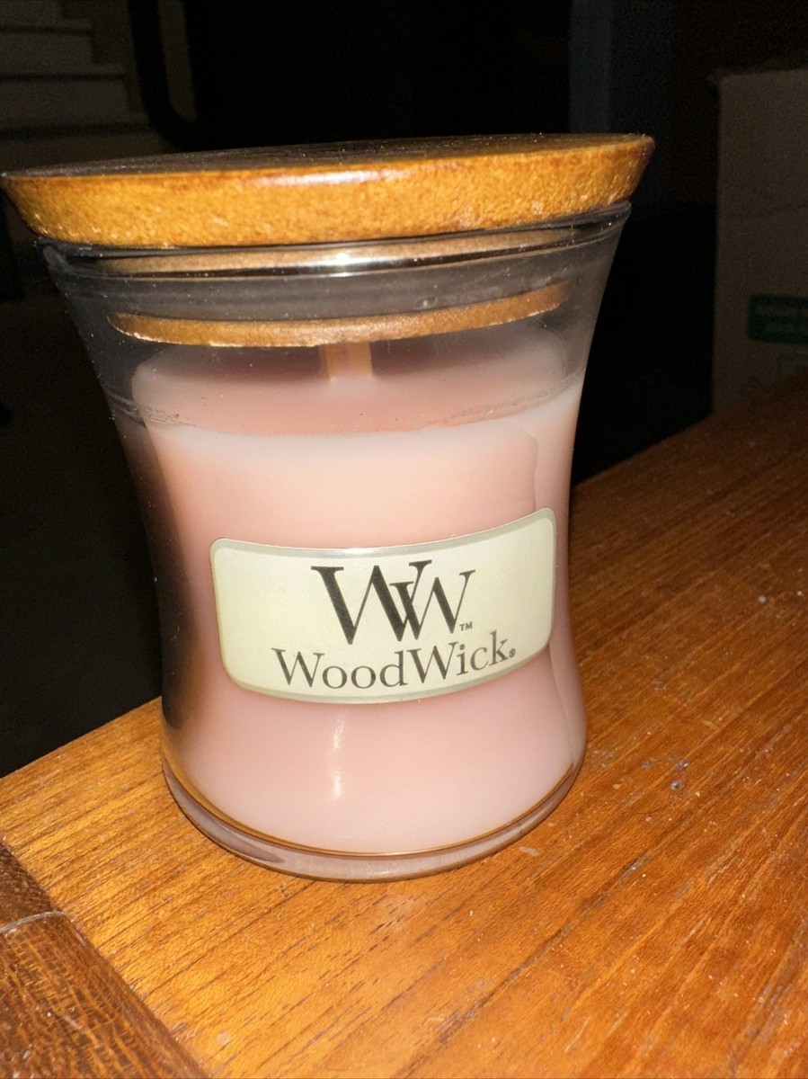 Woodwick Jar candle COASTAL SUNSET Small Hourglass Jar 3 oz Brown