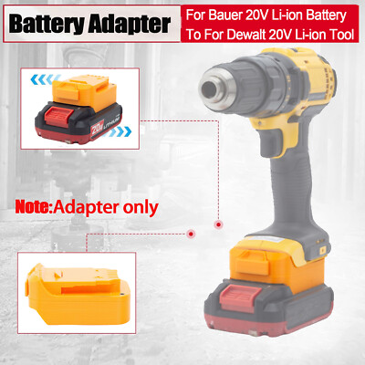 Adapter Converter For Bauer 20V Li-ion Battery To For Dewalt 20V Li-ion Tools