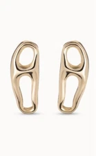 Uno de 50 18k Gold-plated Post earrings Joyful link NWT W/Gift Pouch