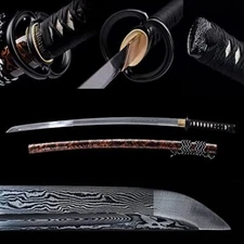Japanese Ninja Sect Shrine Samurai Sword Katana Folded Steel Full Tang Sharp