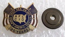 Vintage National Maritime Union -Lakes Deep Sea Inland Waters 20 Year Member Pin