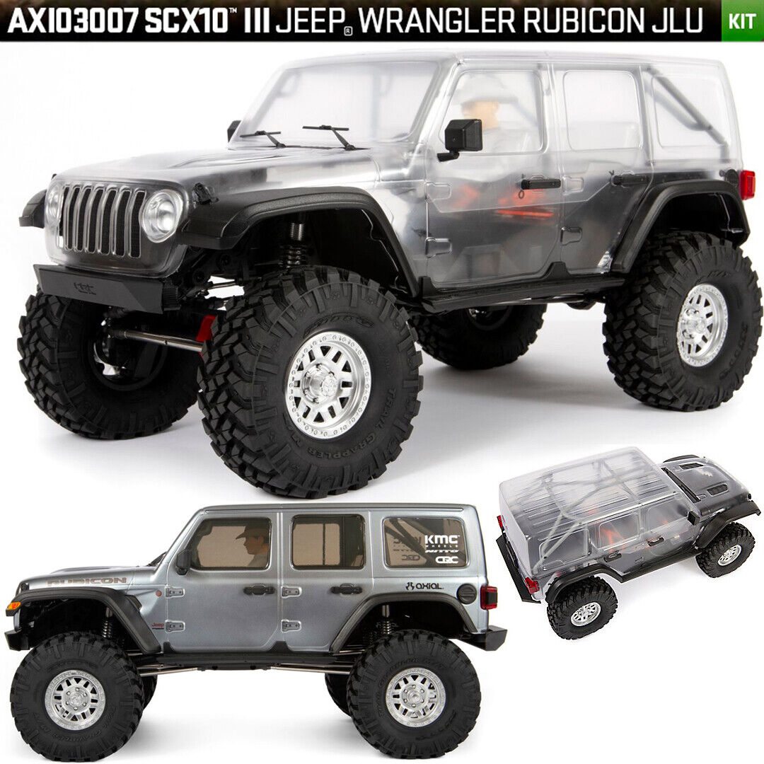 Axial AXI03007 1/10 SCX10 III Jeep JLU Wrangler 4WD Kit w/ Clear Body  605482689325 | eBay