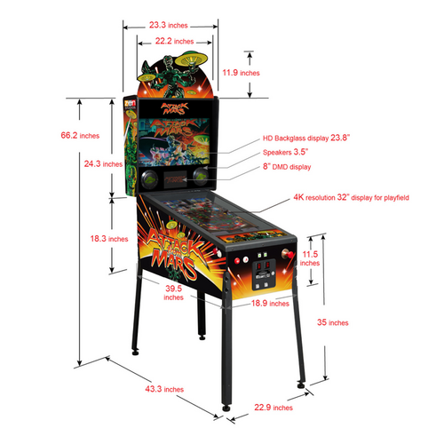 FX Legends 4K™ Attack From Mars Digital Pinball HD Arcade Game Machine - Bild 20 von 20