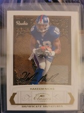 HAKEEM NICKS 2009 Donruss Classics Rookie #191 Significant Signatures Gold /250