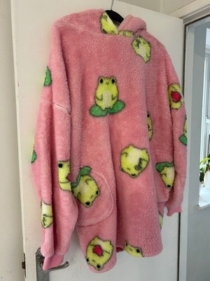 Primark The Snuddie Mädchen rosa und grün Frosch Design Gr. M/L