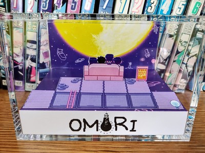 Omori Junkyard Handmade Diorama - Omori Gameboy / Retro Gaming Cube - Fanart