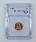 1941-D Lincoln Wheat Cent MS65 RD ICG
