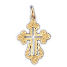 Cross Charm Pendant 14k Gold