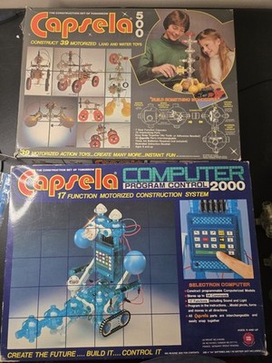 Rare Vintage Capsela 2000 & 500 Computer Program Control Robot CRC Toys 2000 