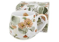 Trinkbecher Tasse Kaffeebecher Blumen Herbstblumen Dekobecher 430 Ml Tasse Deko
