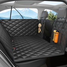 Dog Car Seat Cover for Back Seat, Hard Bottom Back Seat Extender for Dogs Su...