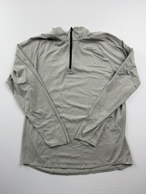 Nike Dri-FIT Pullover Mens Large Gray Long Sleeve Quarter Zip Running Top