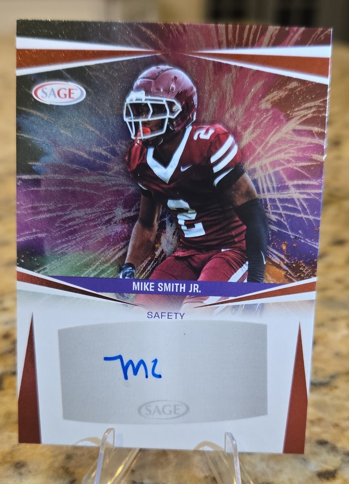 2025 Sage High Series - Autographs Mike Smith Jr. #A-MSJ Red (AU, RC)