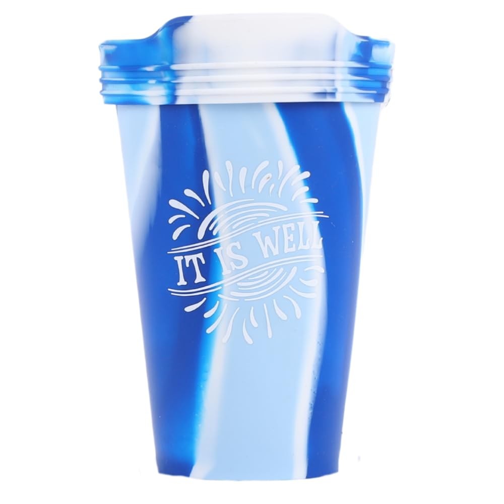 Swanson Christian Products It is Well   Blue   16 OZ Silicone Tumbler   Dishwash