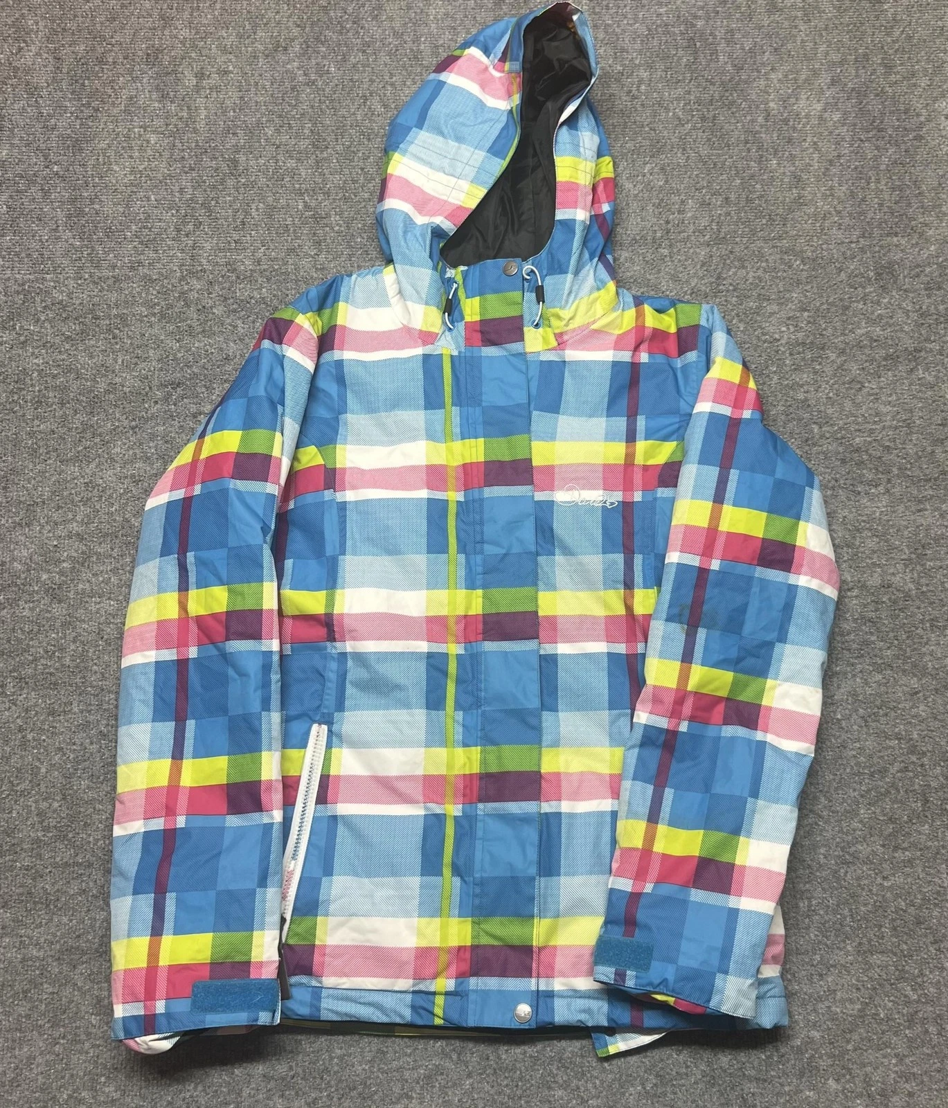 Dare 2b Jacket Womens 6 Multicolor Plaid Hooded Insulated Ski Snowboard Winter