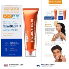 10 Benzoyl Peroxide Acne Spot Treatment Maximum Strength Oil Free 1oz
